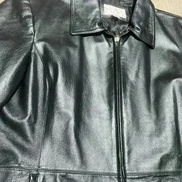 Worthington Women’s Leather Jacket Black Size XL - Picture 2 of 10